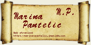 Marina Pantelić vizit kartica